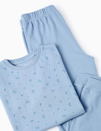 Pijama de Algodão para Menino 'ZY Basebol', Azul