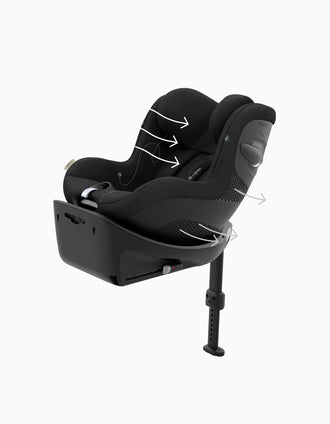Silla de coche I-Size Cybex Sirona G S/Base (61-105), Moon Black