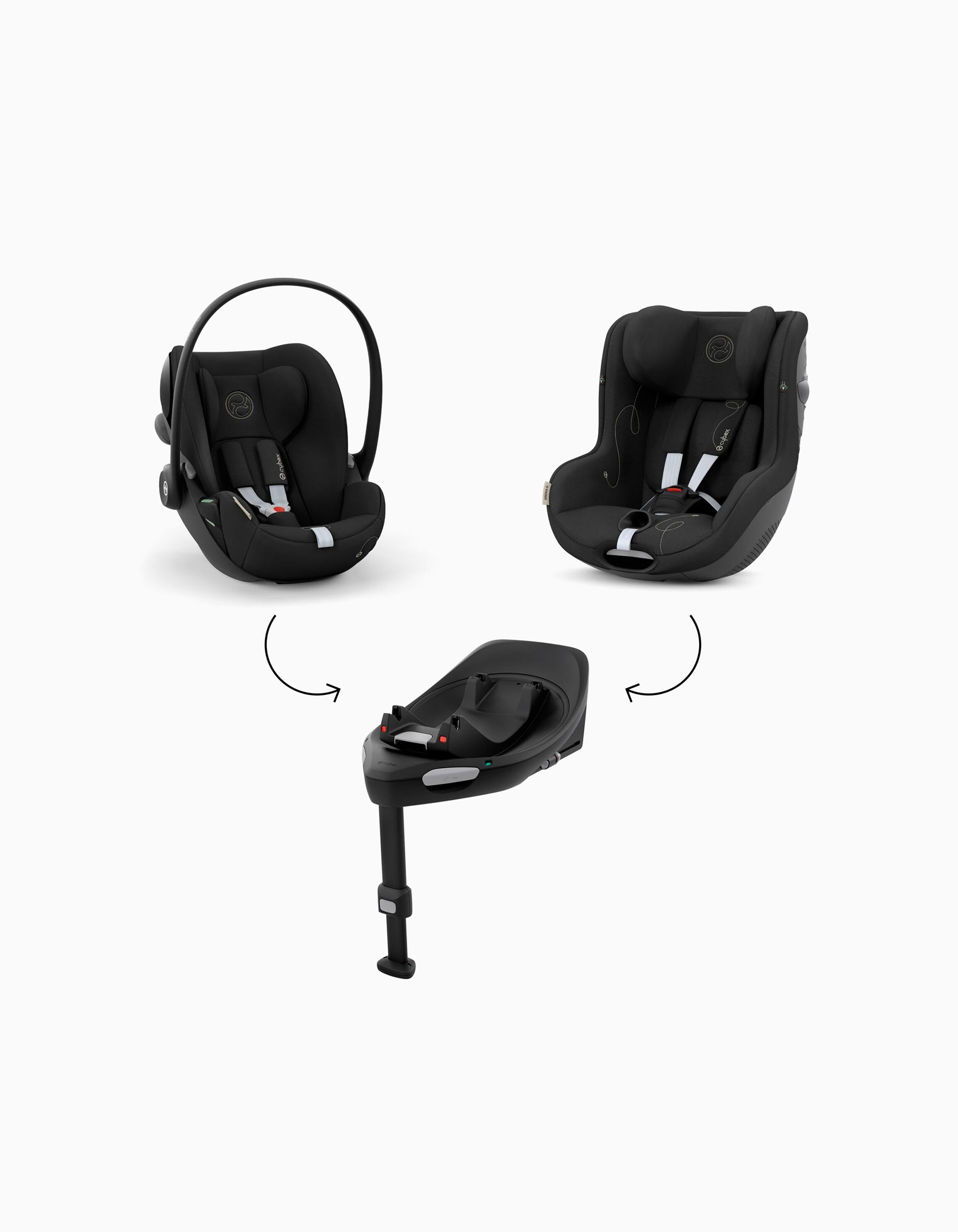 Car Seat I-Size Cybex Sirona G with Base (61-105), Moon Black