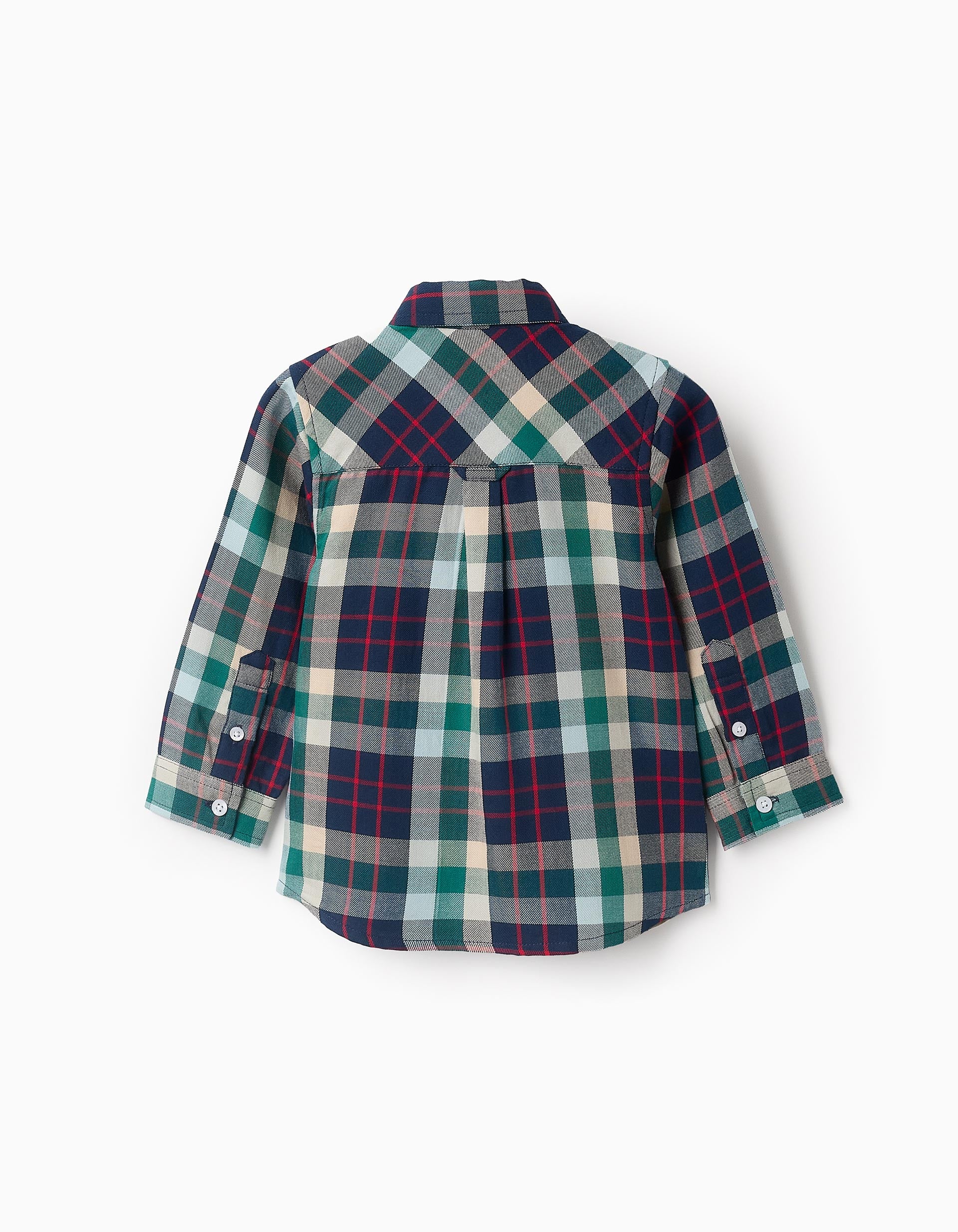 Checked Cotton Shirt for Baby Boys 'B&S', Green