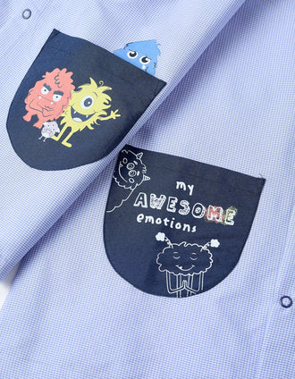 Pack 2 Batas Escolares para Menino 'Emoções', Azul