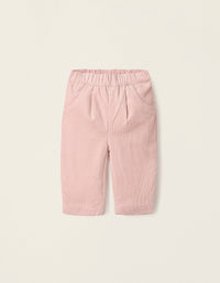 Corduroy Trousers for Newborn Girls, Pink
