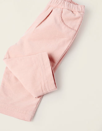 Pantalón de Pana para Recién Nacida, Rosa
