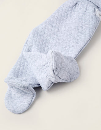 Conjunto con Textura Waffle para Recién Nacido, Gris