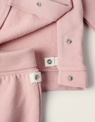 Conjunto Cardado com Orelhinhas para Recém-Nascida, Rosa