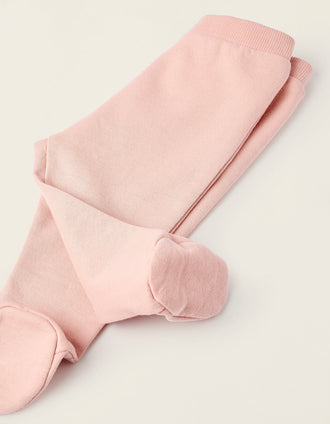 Sweat + Calças Cardados para Recém-Nascida 'Flores', Rosa
