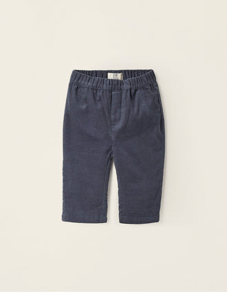 Pantalón de Pana para Recién Nacido, Azul Oscuro