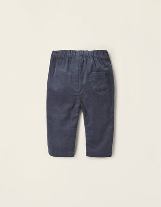 Pantalón de Pana para Recién Nacido, Azul Oscuro