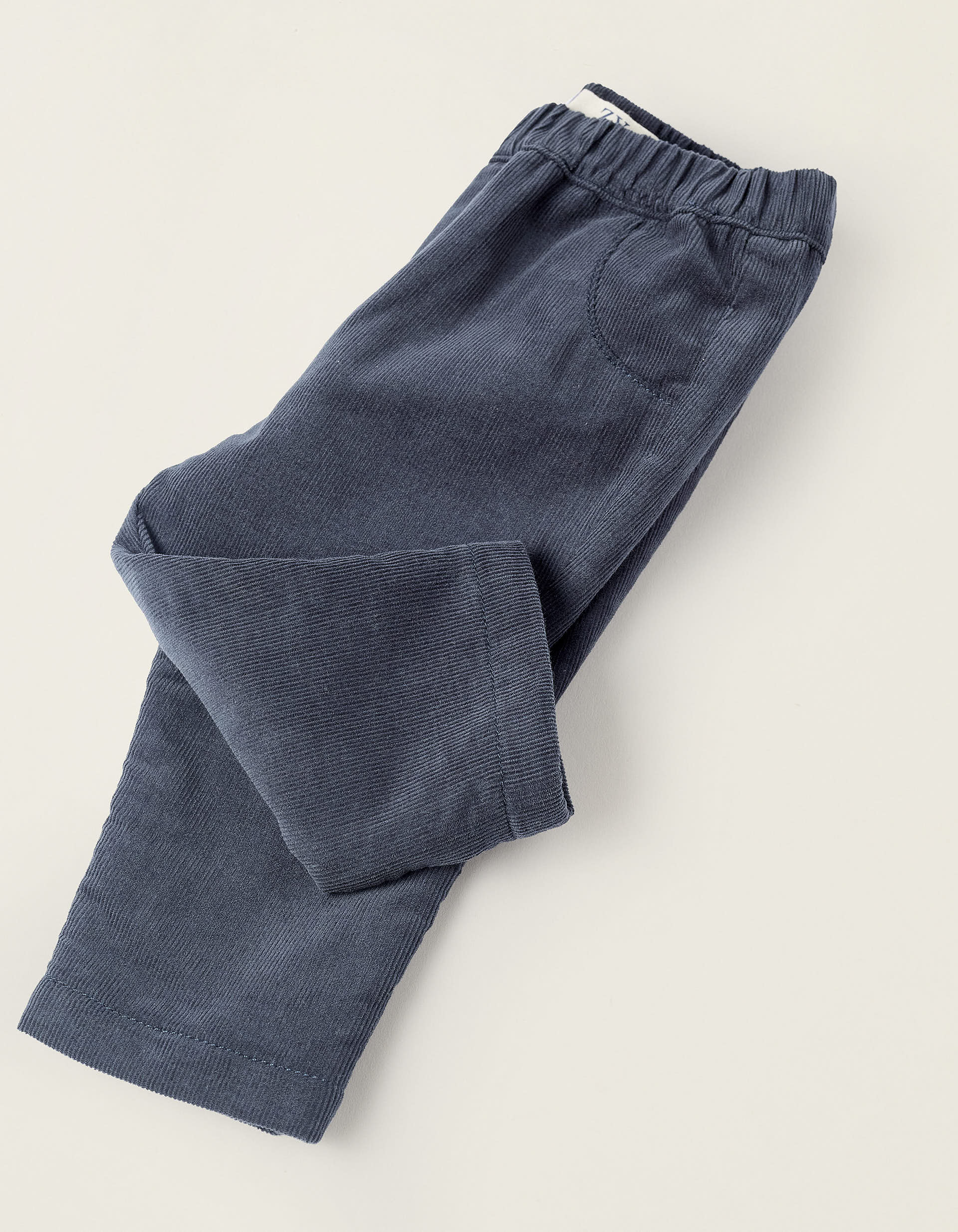 Corduroy Trousers for Newborns, Dark Blue