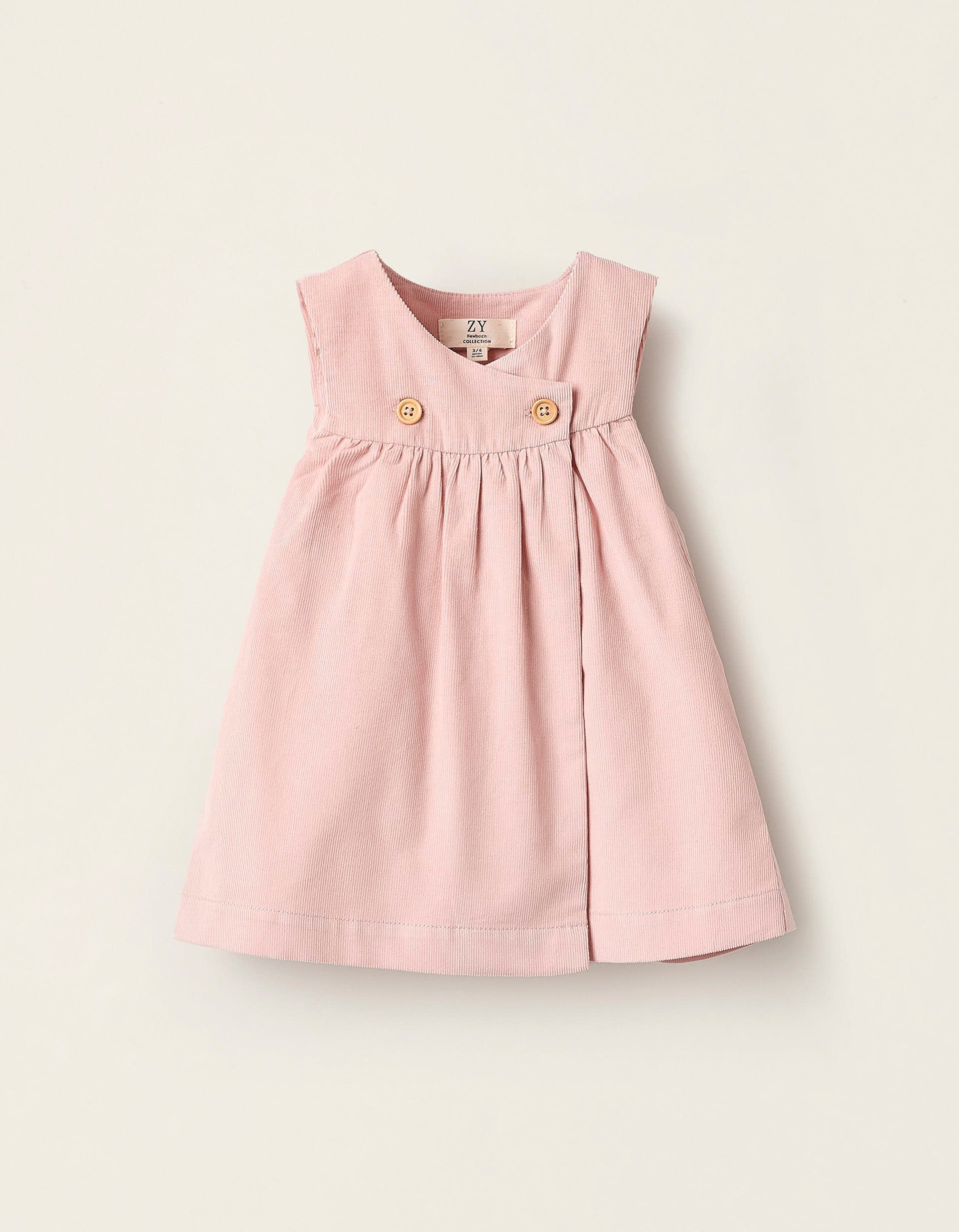 Corduroy Dress for Newborn Girls, Pink