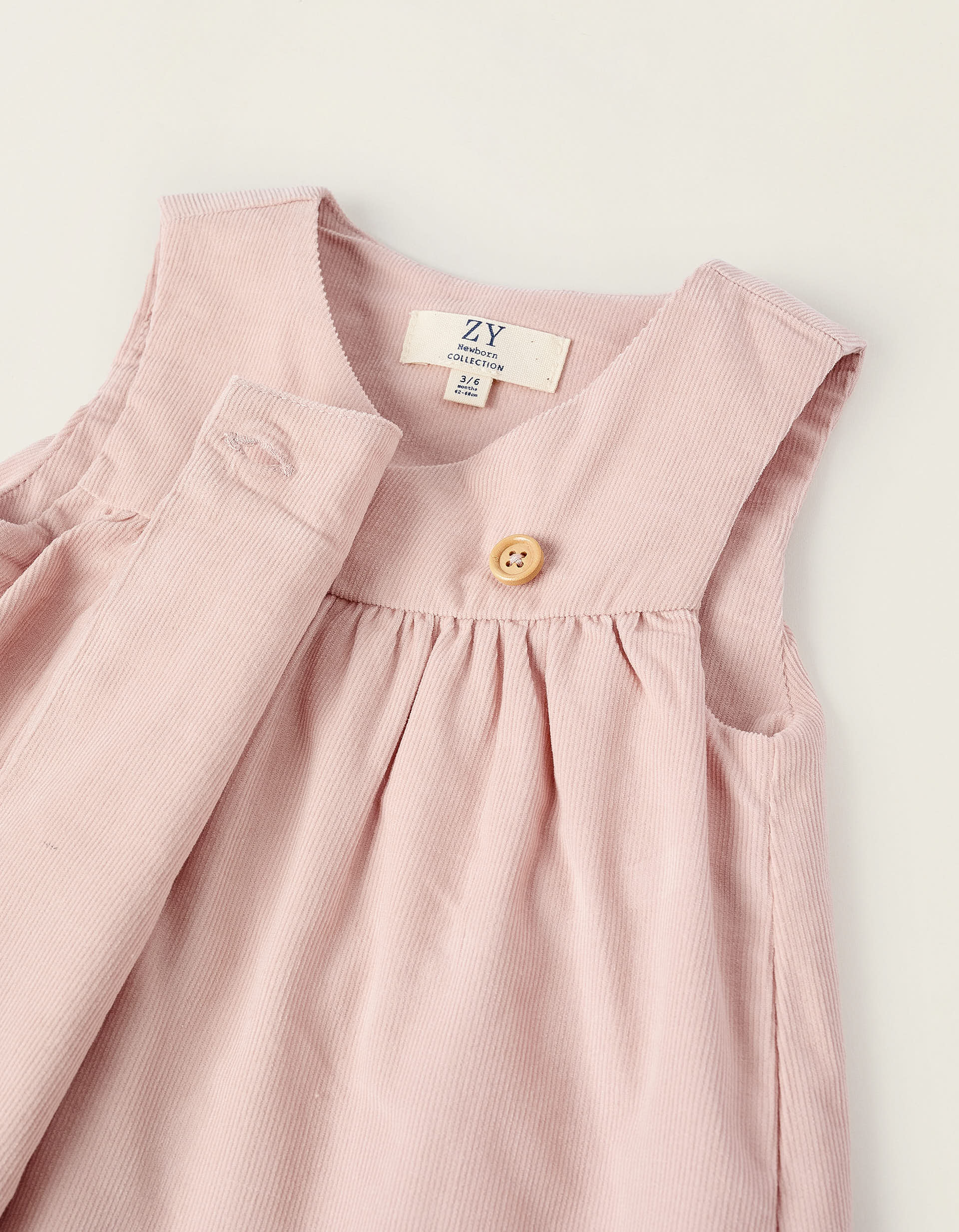 Corduroy Dress for Newborn Girls, Pink