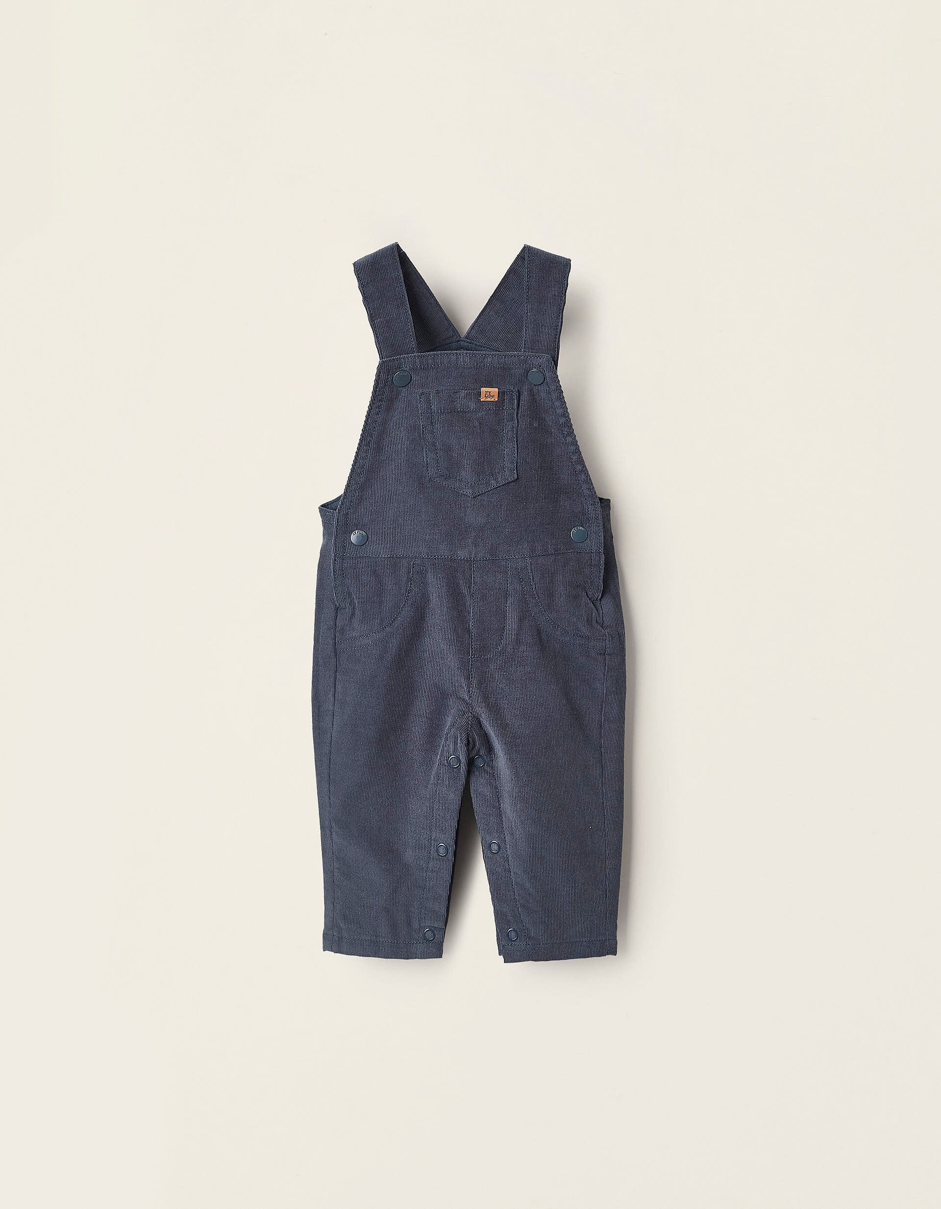 Corduroy Dungarees for Newborns, Dark Blue