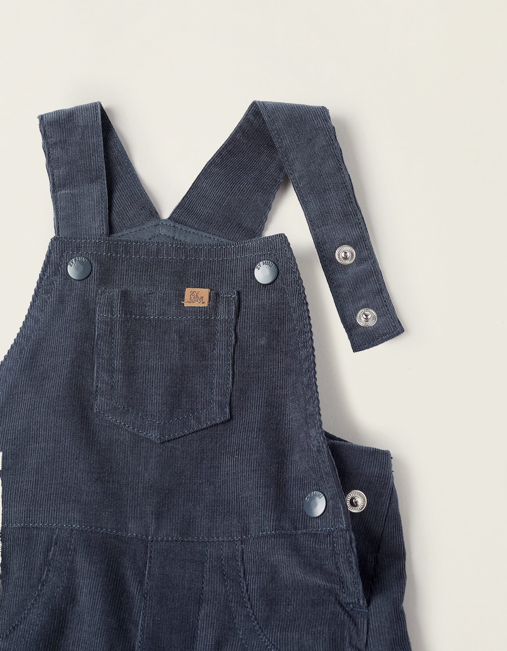 Corduroy Dungarees for Newborns, Dark Blue