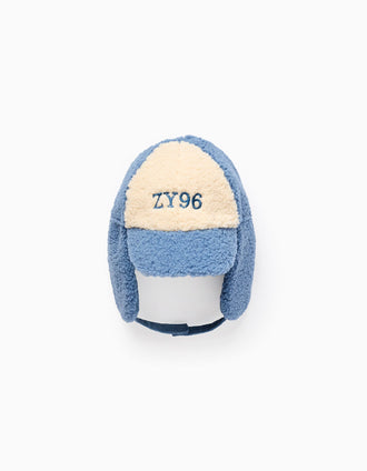 Gorro Aviador en Sherpa para Bebé y Niño 'ZY96', Azul/Blanco
