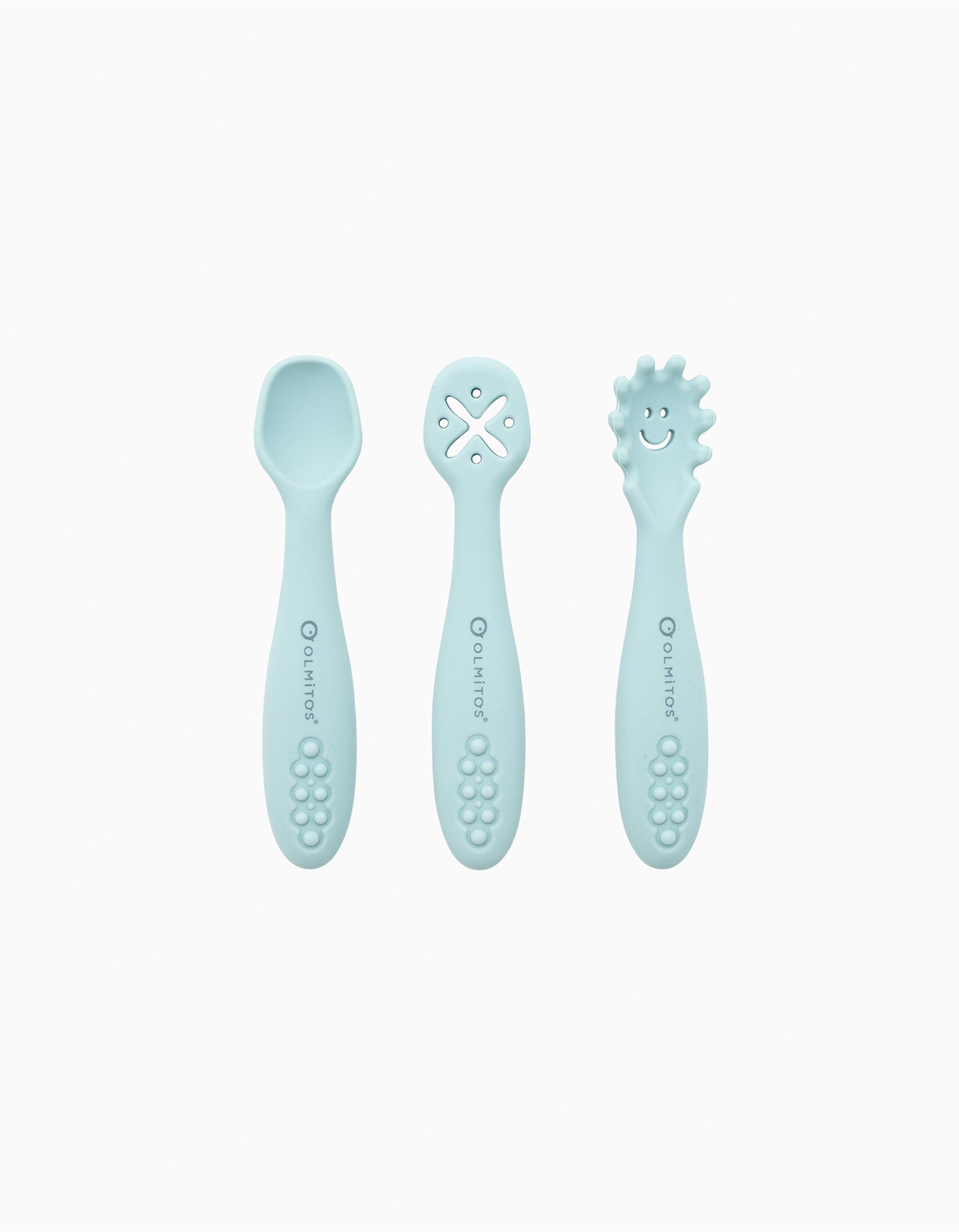 Conjunto 3 Talheres para Bebé Olmitos, Azul