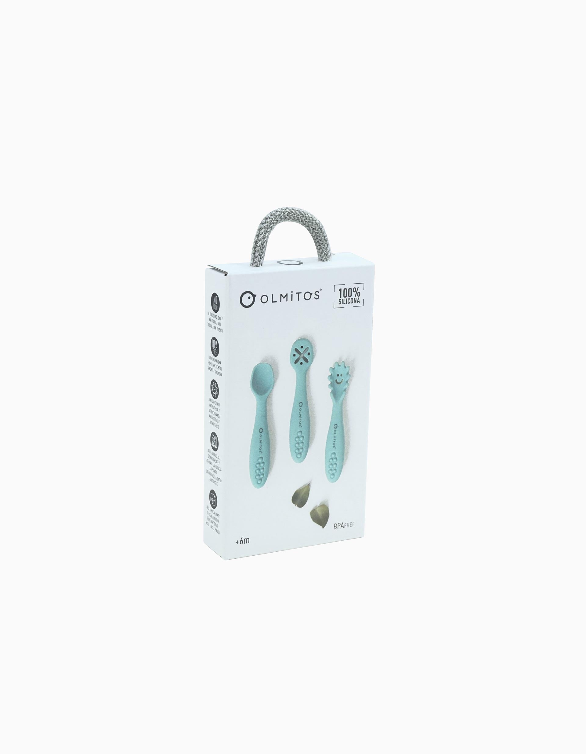 Conjunto 3 Talheres para Bebé Olmitos, Azul