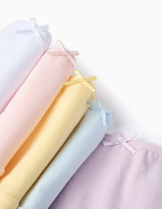 Pack 5 Bragas Lisas para Niña, Multicolor