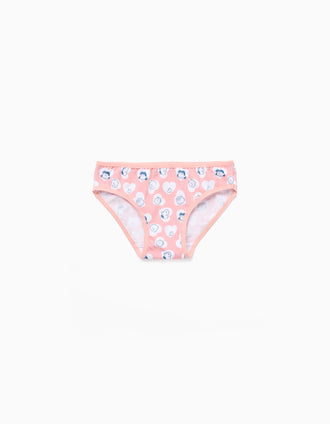 Pack 5 Culottes pour Fille 'Peanuts', Blanc/Rose/Bleu