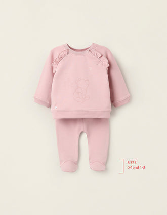 Sudadera + Pantalón Perchado para Recién Nacida 'Winnie The Pooh', Rosa