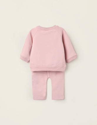Sudadera + Pantalón Perchado para Recién Nacida 'Winnie The Pooh', Rosa