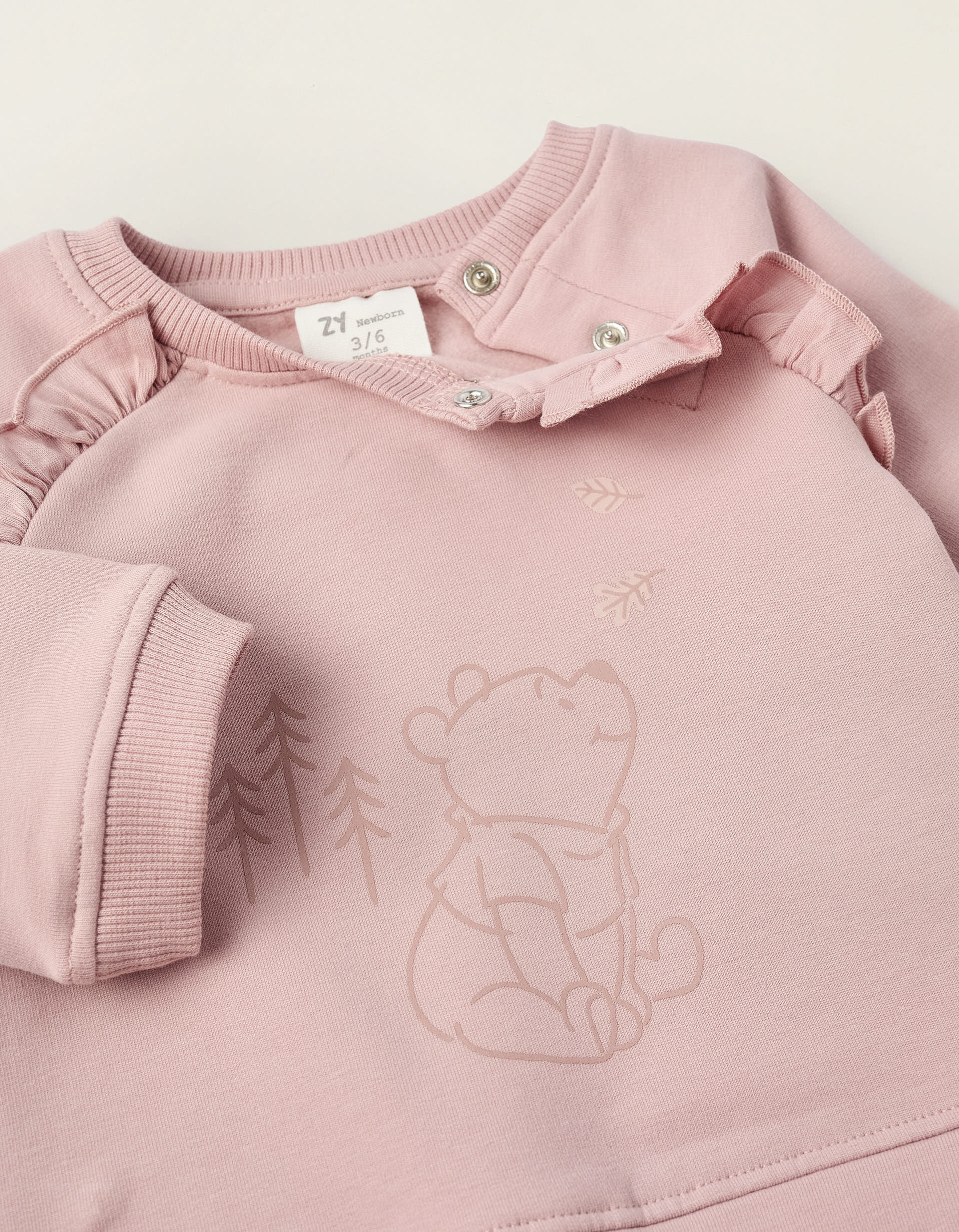 Sweatshirt + Joggers for Newborn Girls 'Winnie The Pooh', Pink