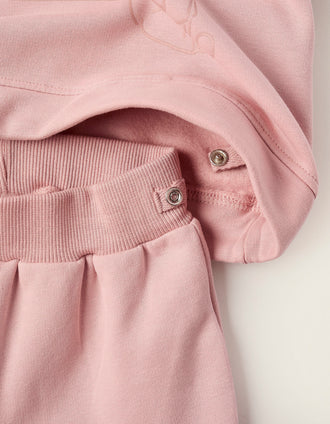 Sudadera + Pantalón Perchado para Recién Nacida 'Winnie The Pooh', Rosa