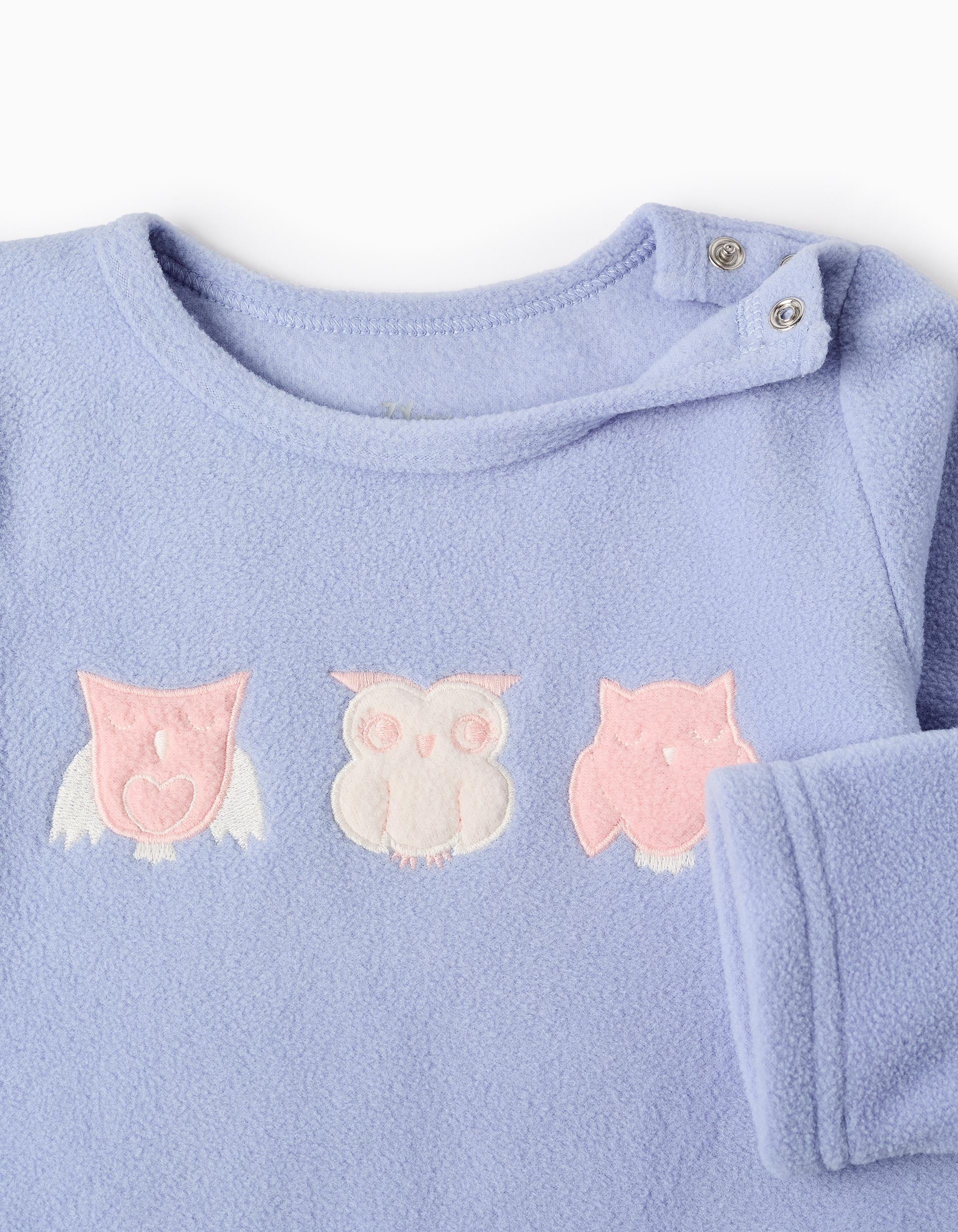 Polar Pyjama for Baby Girls 'Owl', Light Pink/Blue