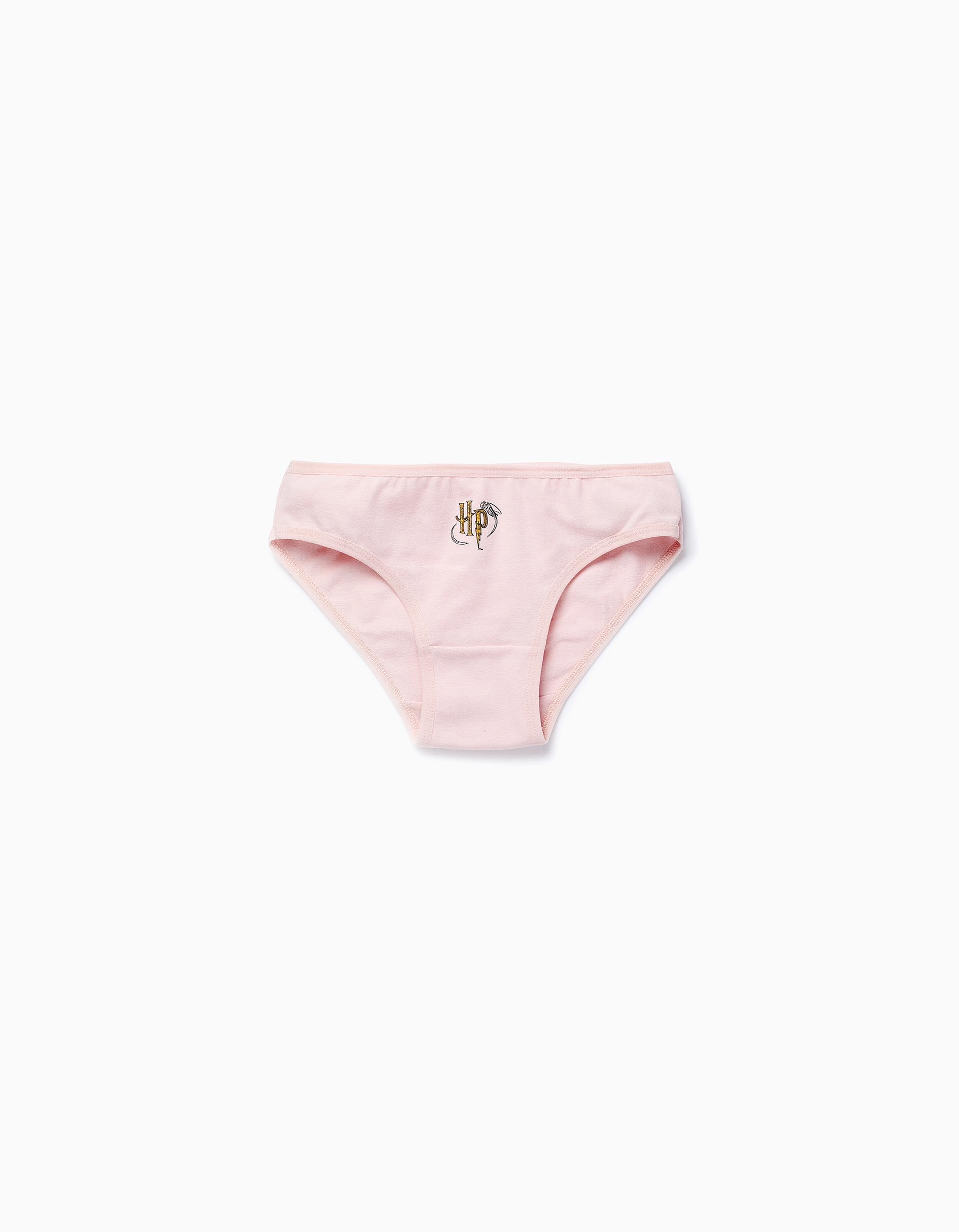 Pack of 5 Briefs for Girls 'Harry Potter', White/Pink