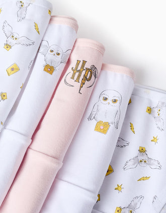 Pack 5 Culottes pour Fille 'Harry Potter', Blanc/Rose