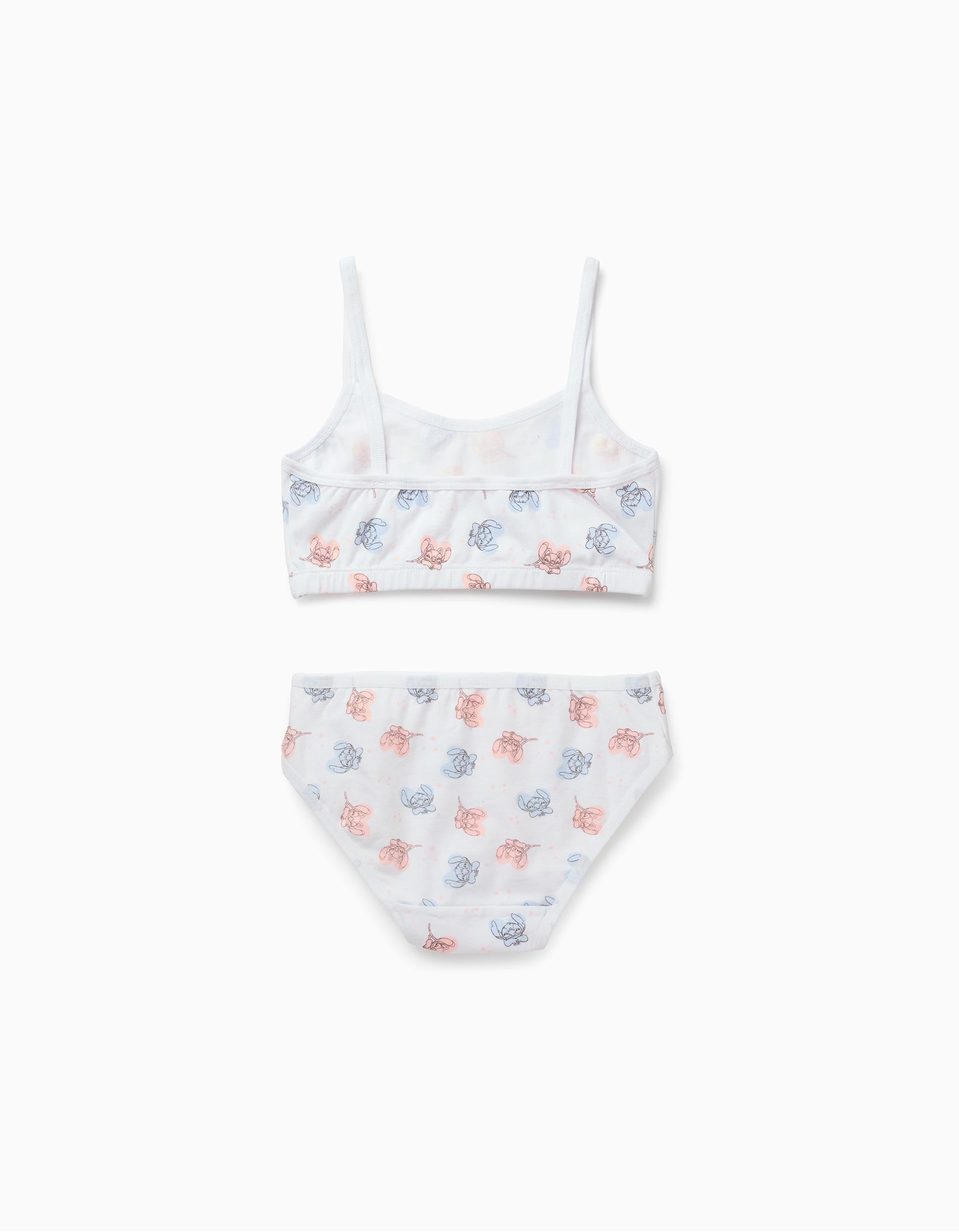 Top + Briefs for Girls 'Stitch', White