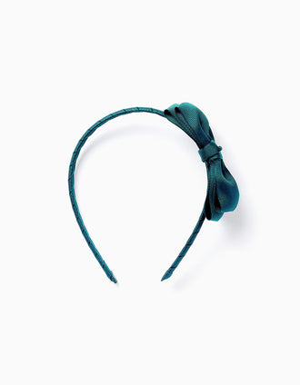 Diadema con Lazo para Bebé y Niña, Verde