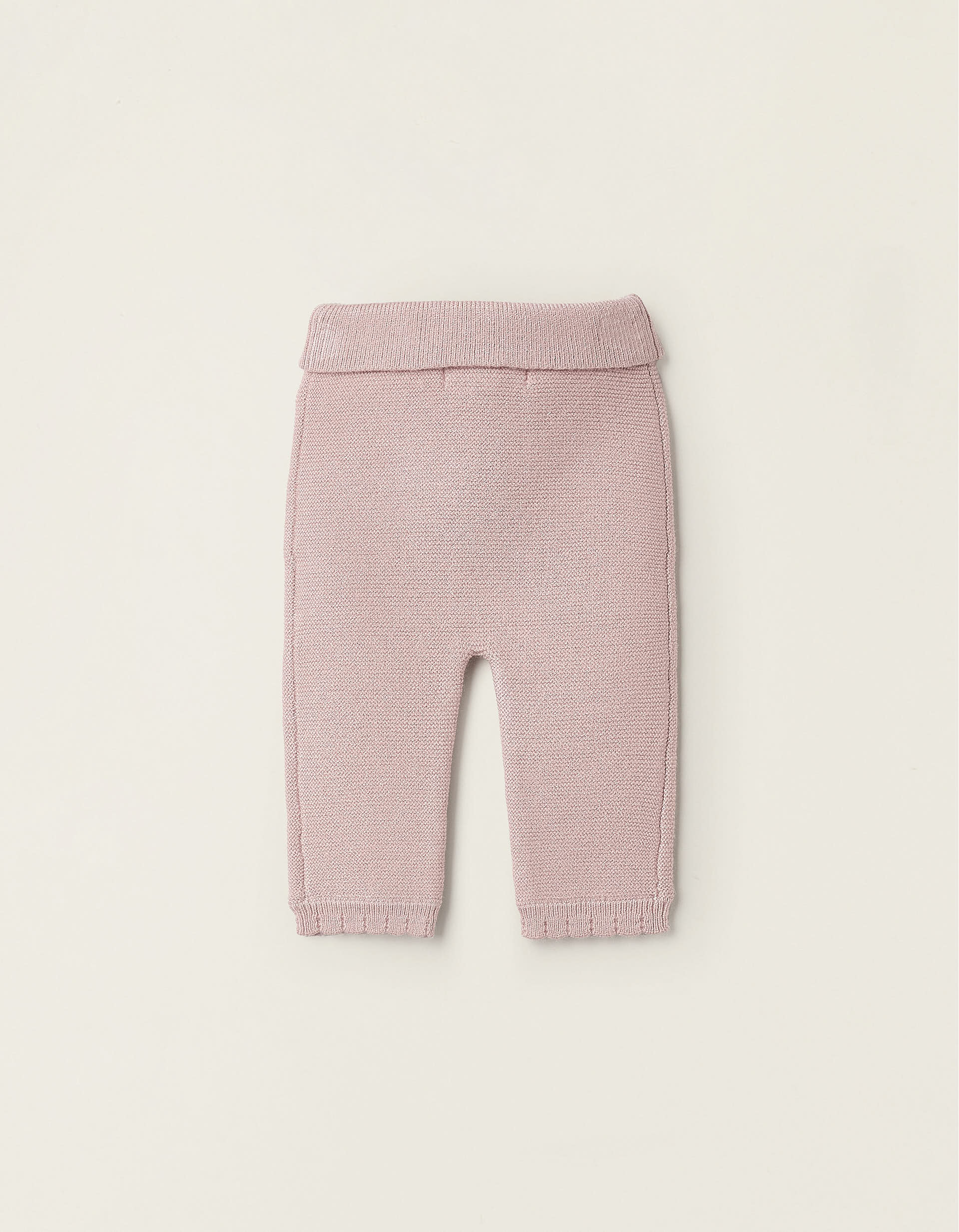 Knitted Trousers for Newborn Girls, Pink