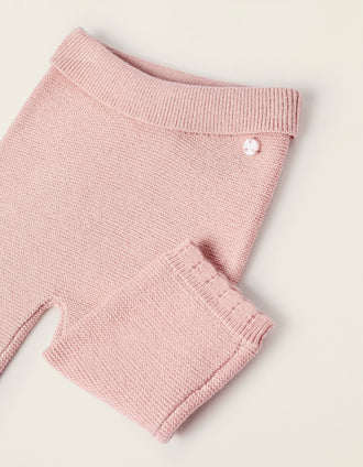 Pantalón de Punto para Recién Nacida, Rosa