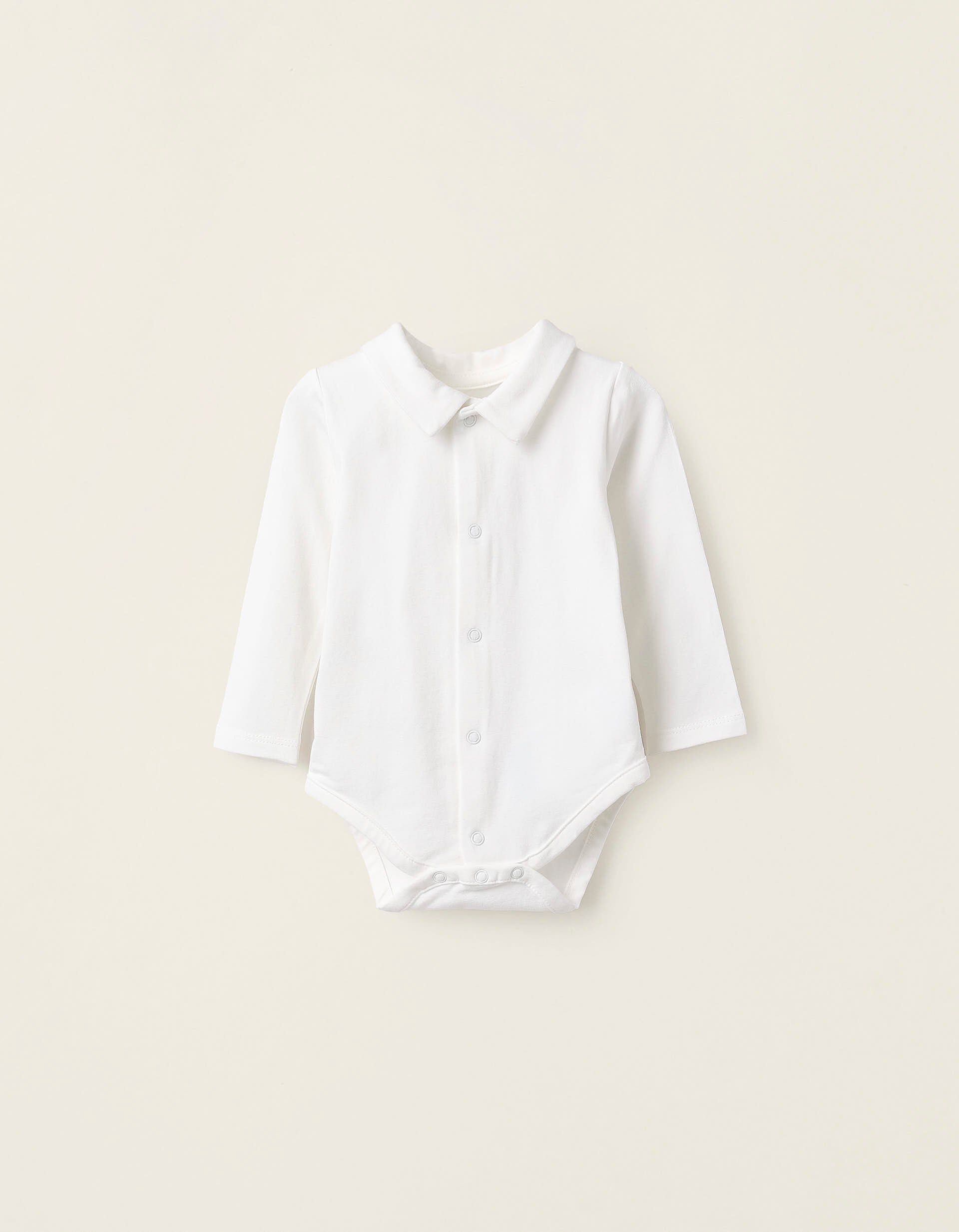 Plain Bodysuit for Newborns, White