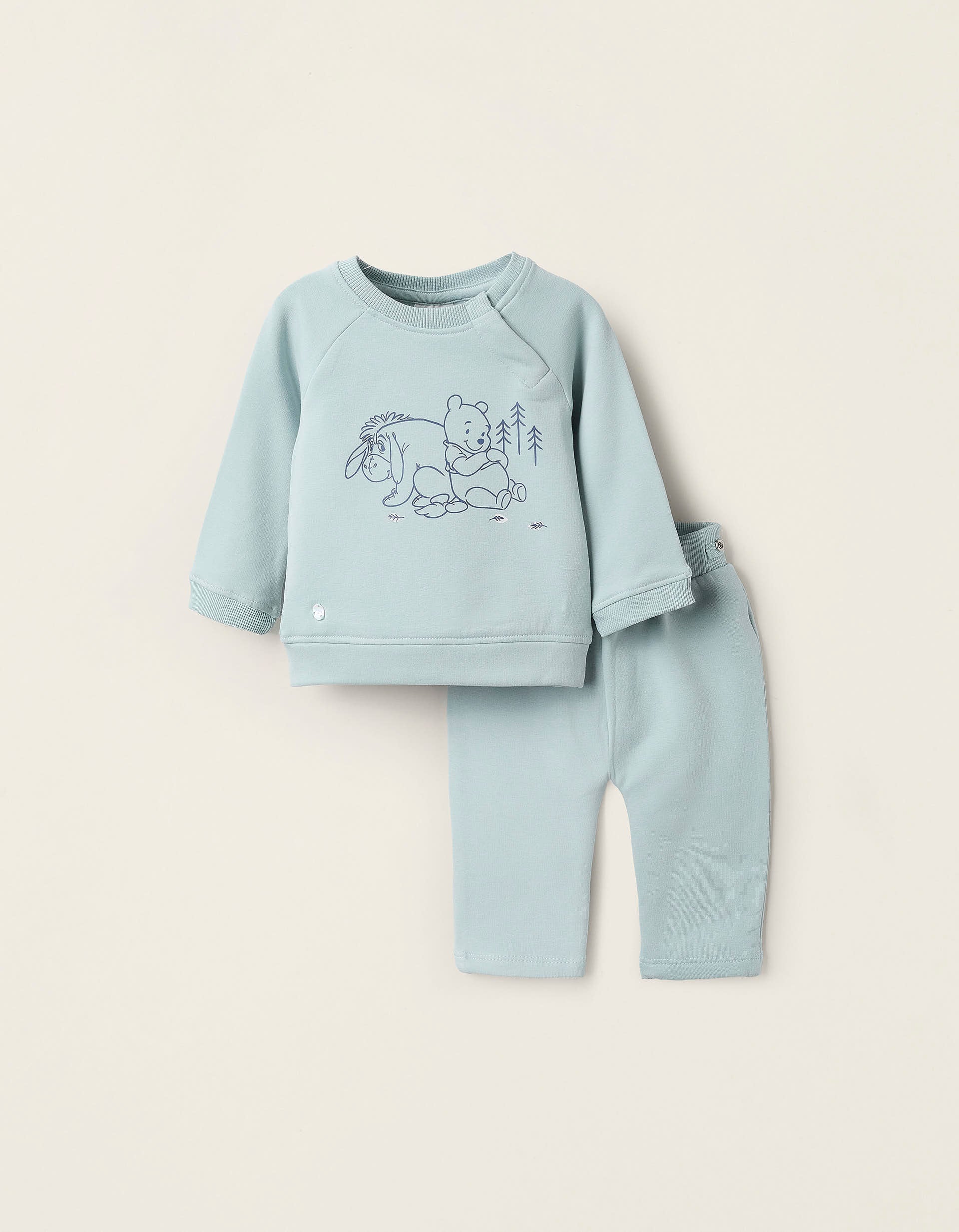 Sweatshirt + Joggers for Newborn Girls 'Winnie The Pooh', Blue