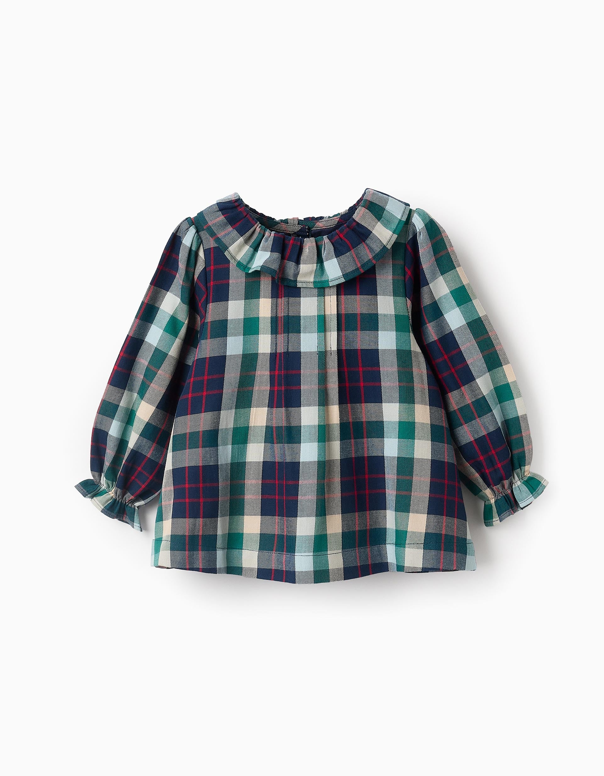 Checked Blouse for Baby Girls 'B&S', Green