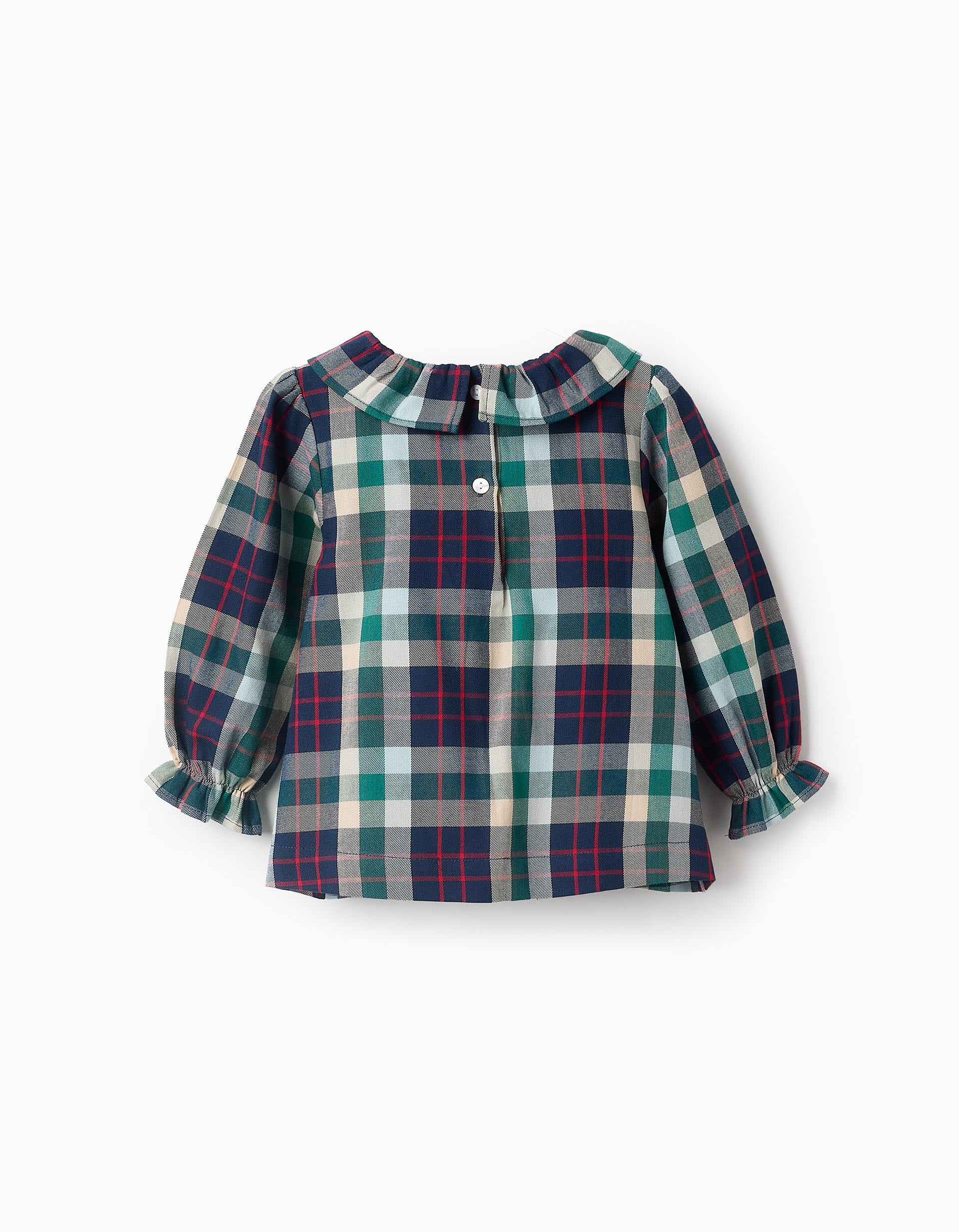 Checked Blouse for Baby Girls 'B&S', Green