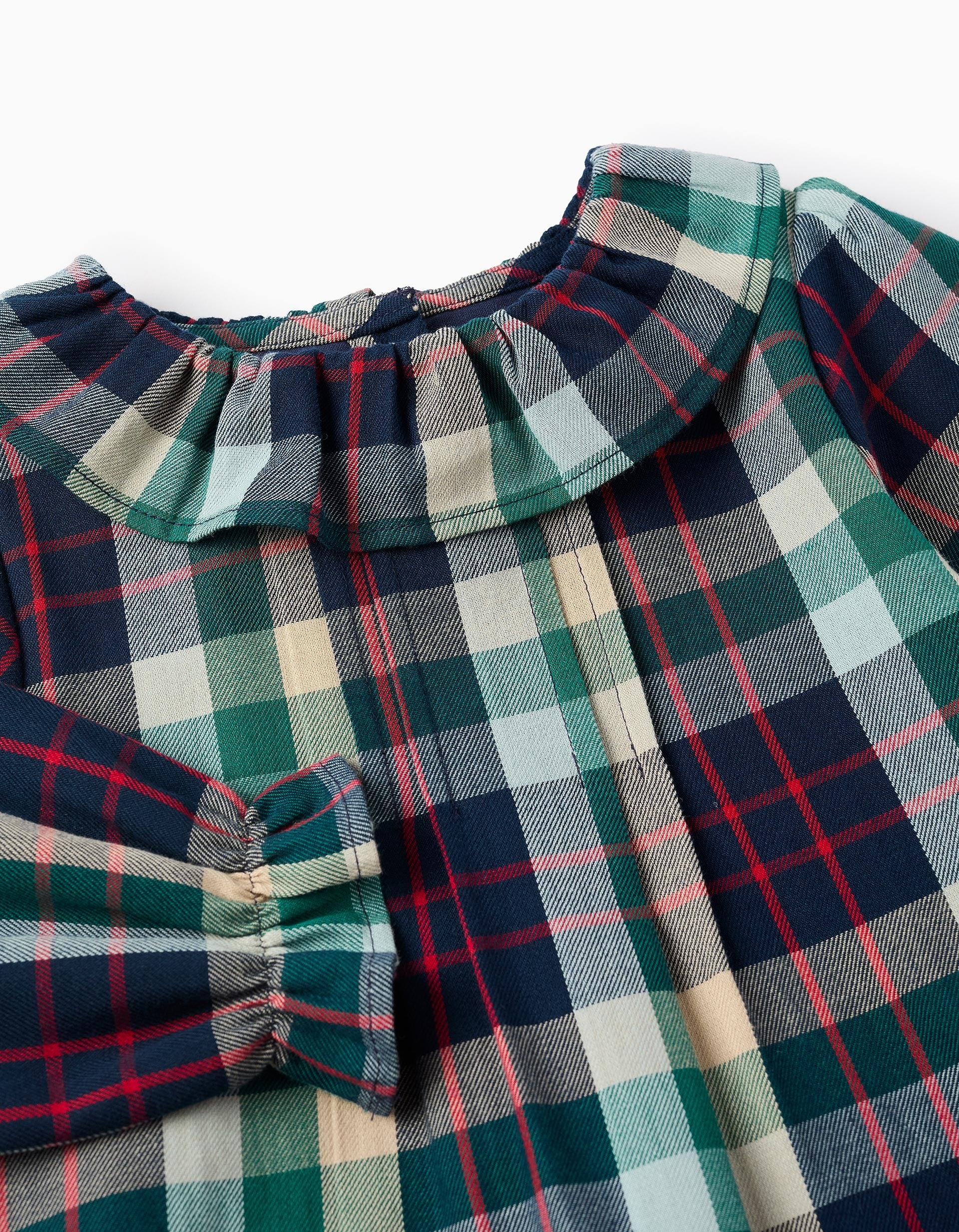 Checked Blouse for Baby Girls 'B&S', Green