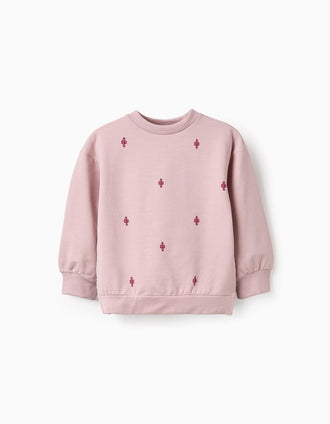 Sudadera con Estampado para Niña, Rosa