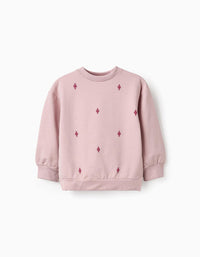 Sudadera con Estampado para Niña, Rosa