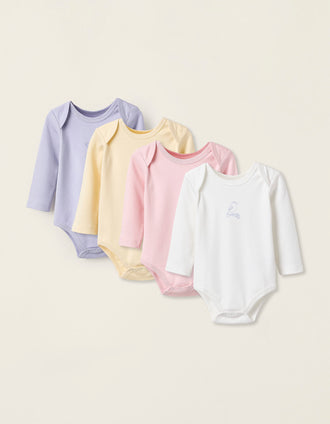 Pack 4 Bodies de Algodón para Recién Nacida 'Little Love', Multicolor