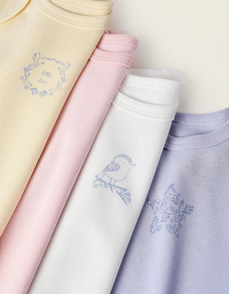Pack 4 Bodies de Algodón para Recién Nacida 'Little Love', Multicolor