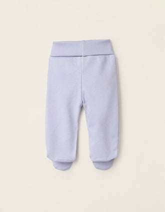 Pack 4 Pantalones con Pies en Algodón para Recién Nacida, Multicolor