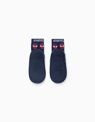 Chaussettes-Chaussons pour Garçon 'Spider-Man', Bleu Foncé
