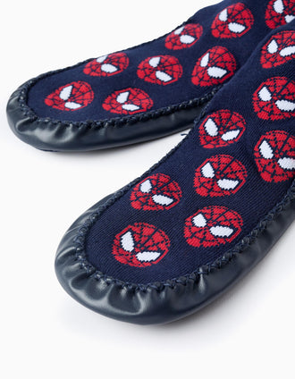 Chaussettes-Chaussons pour Garçon 'Spider-Man', Bleu Foncé