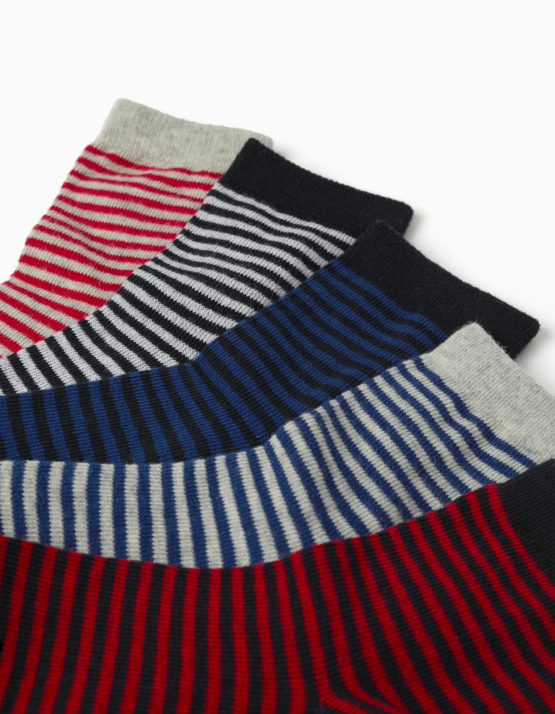 Pack of 5 Pairs of Socks for Boys 'Stripes', Multicolour