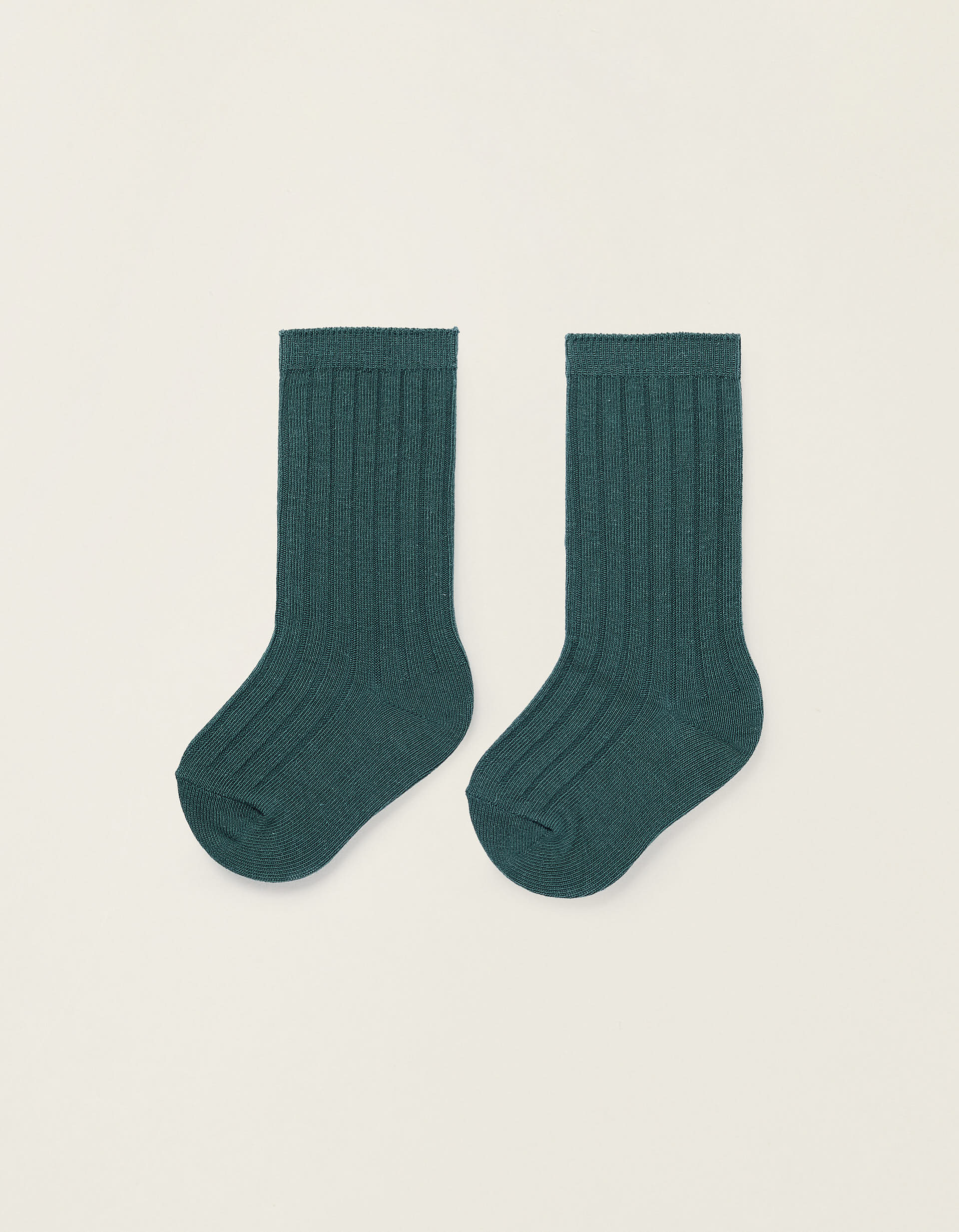 Ribbed High Socks for Baby Boys, Green