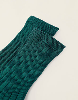 Meias Altas Caneladas para Bebé Menino, Verde
