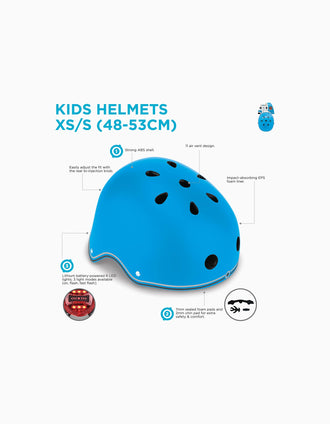 Capacete Globber Primo Lights XS/S 48-53Cm, Navy Blue