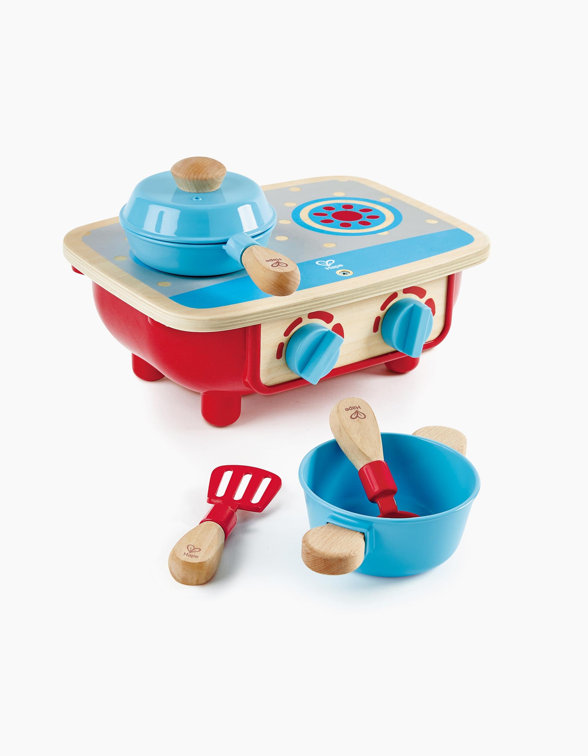 Conjunto De Cozinha em Madeira Hape 6Pcs 18M+